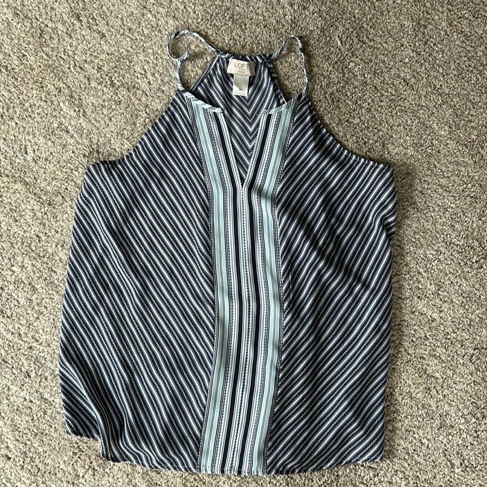 Loft Patterned Racerback Tank Top - Picture 1 of 2